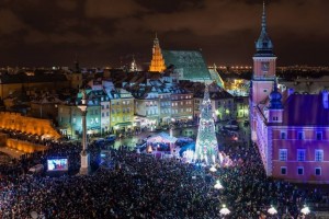 Illuminations de la vieille-ville de Varsovie