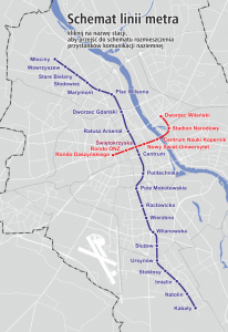 Plan du métro de Varsovie